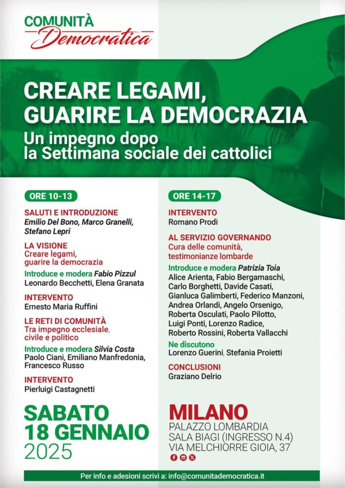 Creare legami, guarire la democrazia. Un impegno dopo la Settimana sociale dei cattolici.